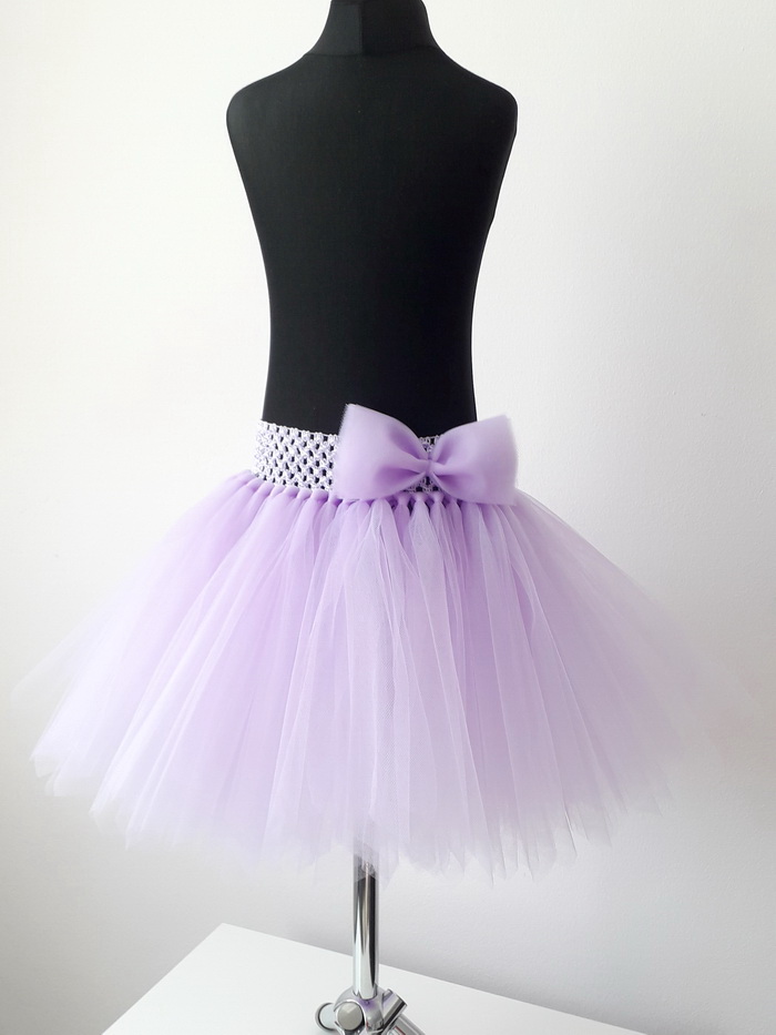 fialová tutu sukně s mašlí